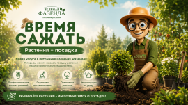 В нашем питомнике «Зеленая Фазенда» снова доступна услуга посадки растений и озеленения